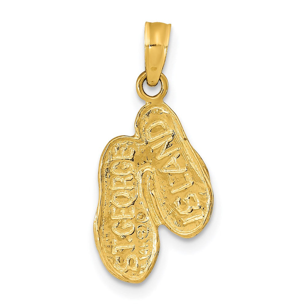 14K Gelbgold St. George Island Wendbar Flip Flops Anhänger