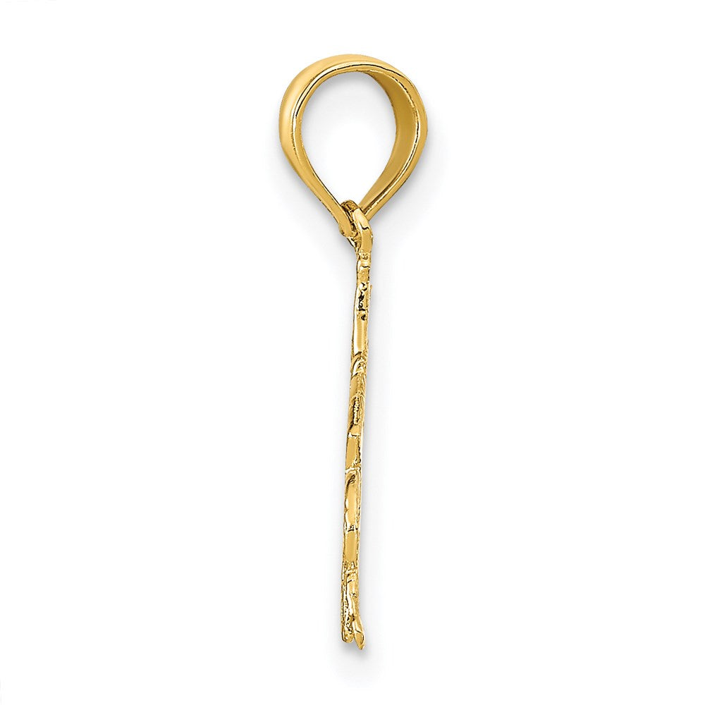 14K Gelbgold Gambler mit Cards Anhänger