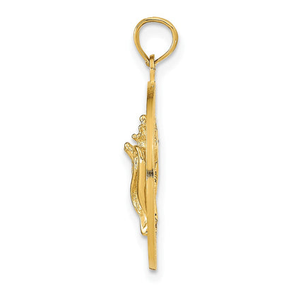 14K Gelbgold Anhänger mit NAGS HEAD und Schneckenhaus-Motiv