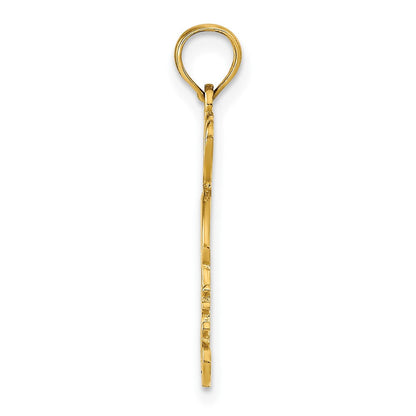 14K Gelbgold I Herz St. George Island mit Delfin Anhänger
