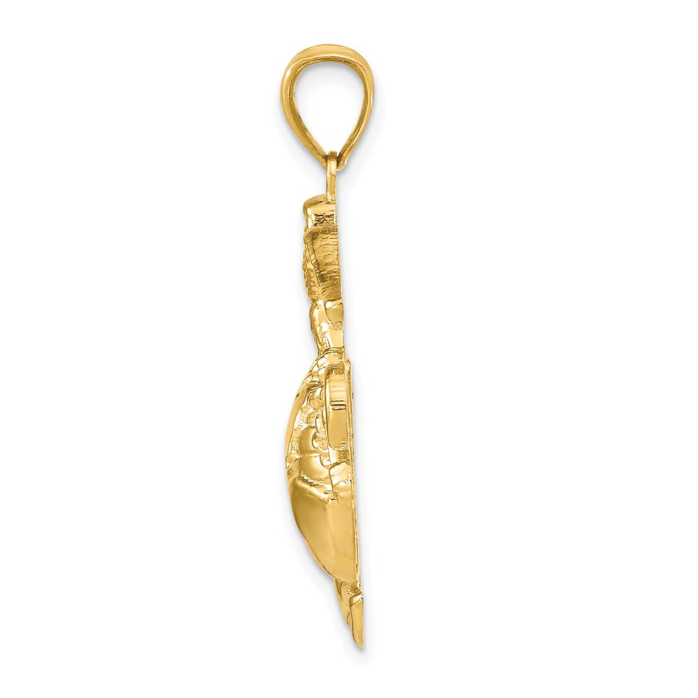 14K Gelbgold Anhänger mit Marine-Corps-Insignie