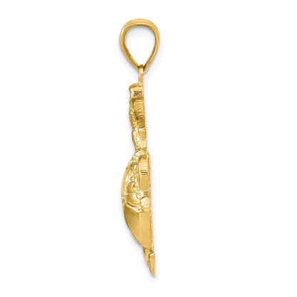 14K Gelbgold Anhänger mit Marine-Corps-Insignie