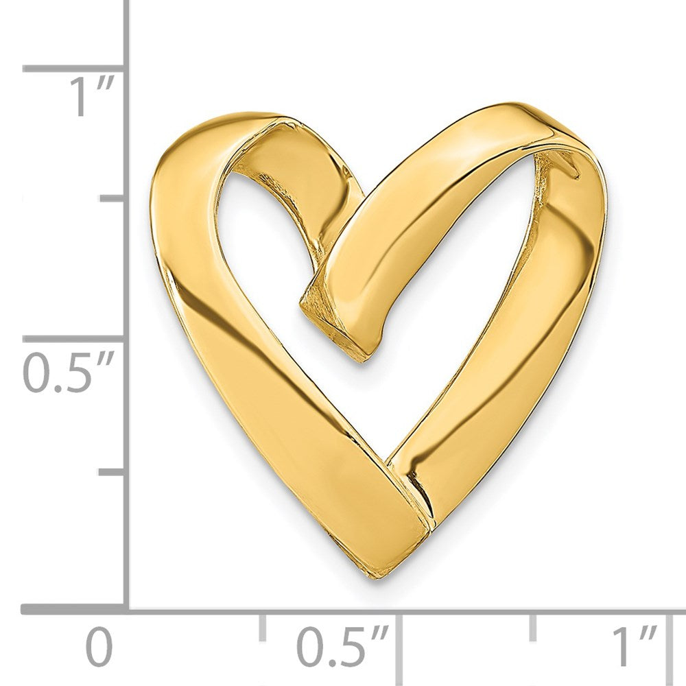 14K Gelbgold Poliert Herz Anhänger