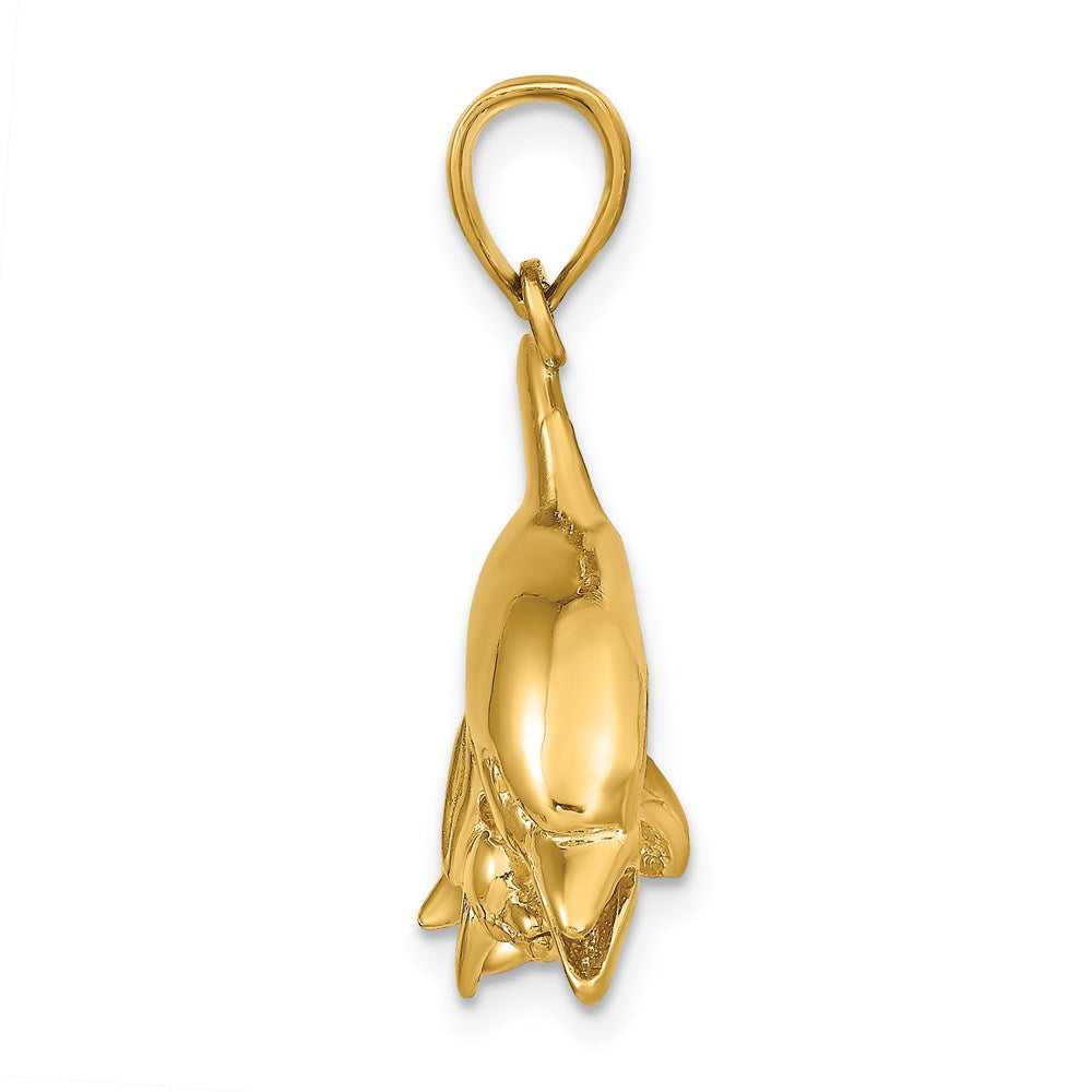 14K Gelbgold Delfin-Anhänger