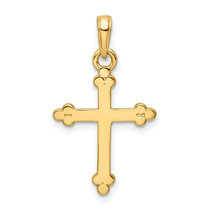 Kreuzanhänger aus 14K Gelb- und Rhodiumgold mit Rhodium, diamantiert