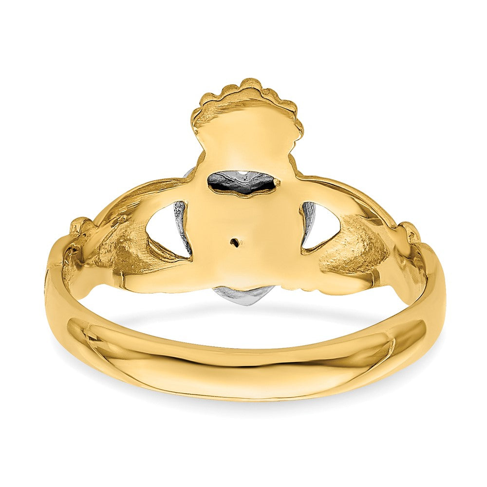 14K Bicolor Tt Gelb & Weißgold Baby Claddagh Ring (development)