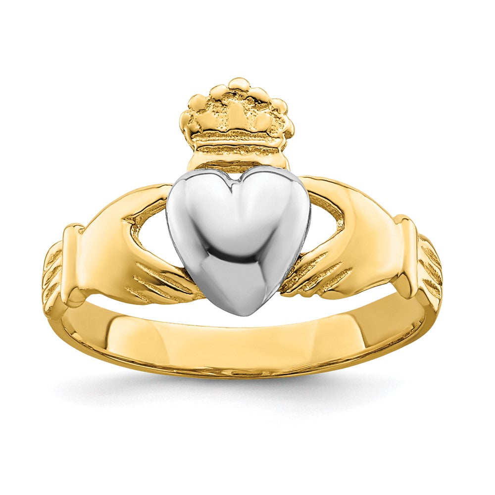 14K Bicolor Tt Gelb & Weißgold Baby Claddagh Ring (development)