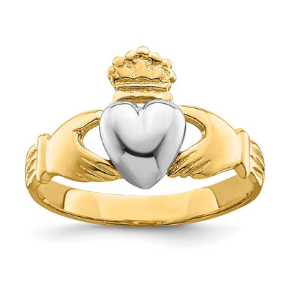 14K Bicolor Tt Gelb & Weißgold Baby Claddagh Ring (development)