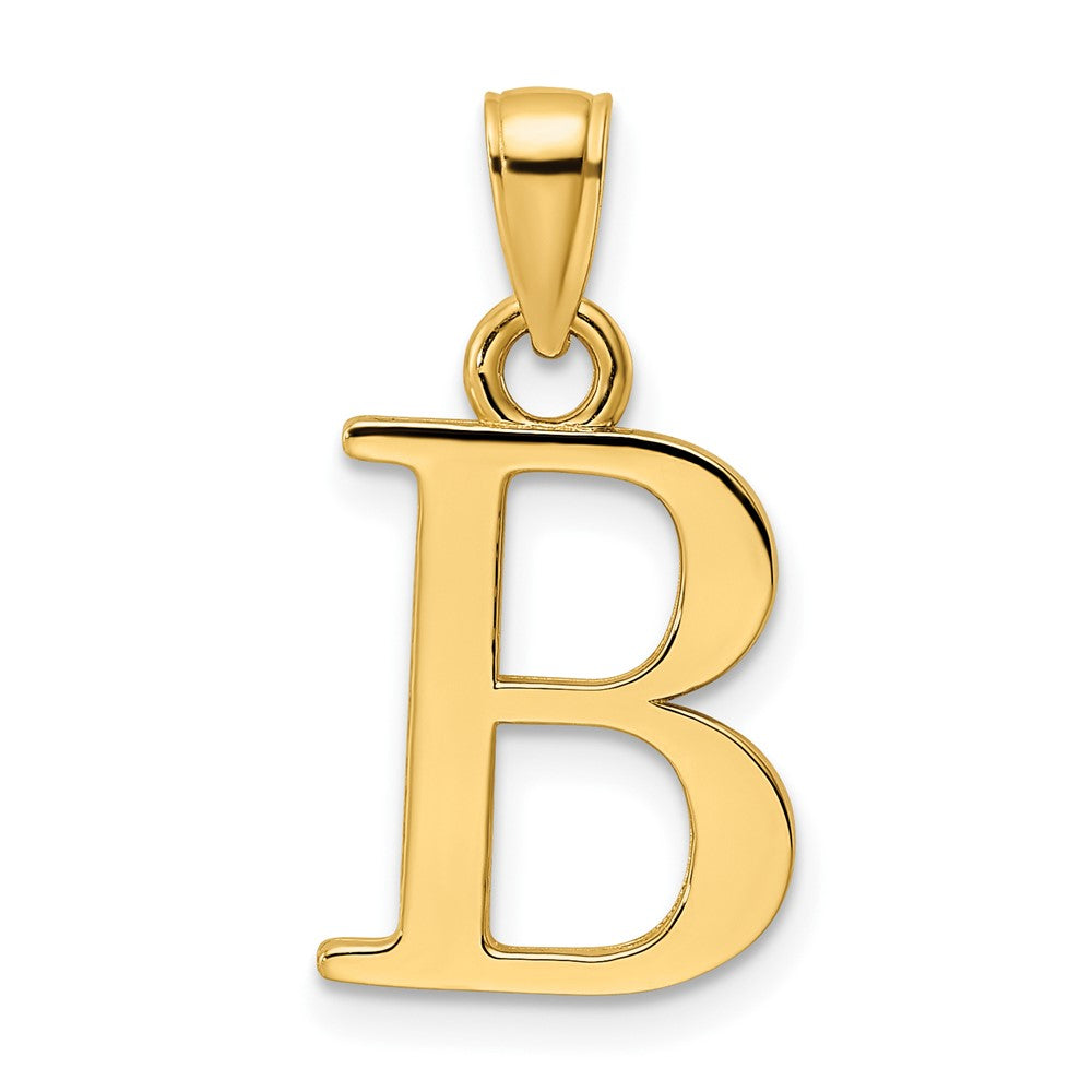 14K Gelbgold Buchstabe B Initial-Anhänger