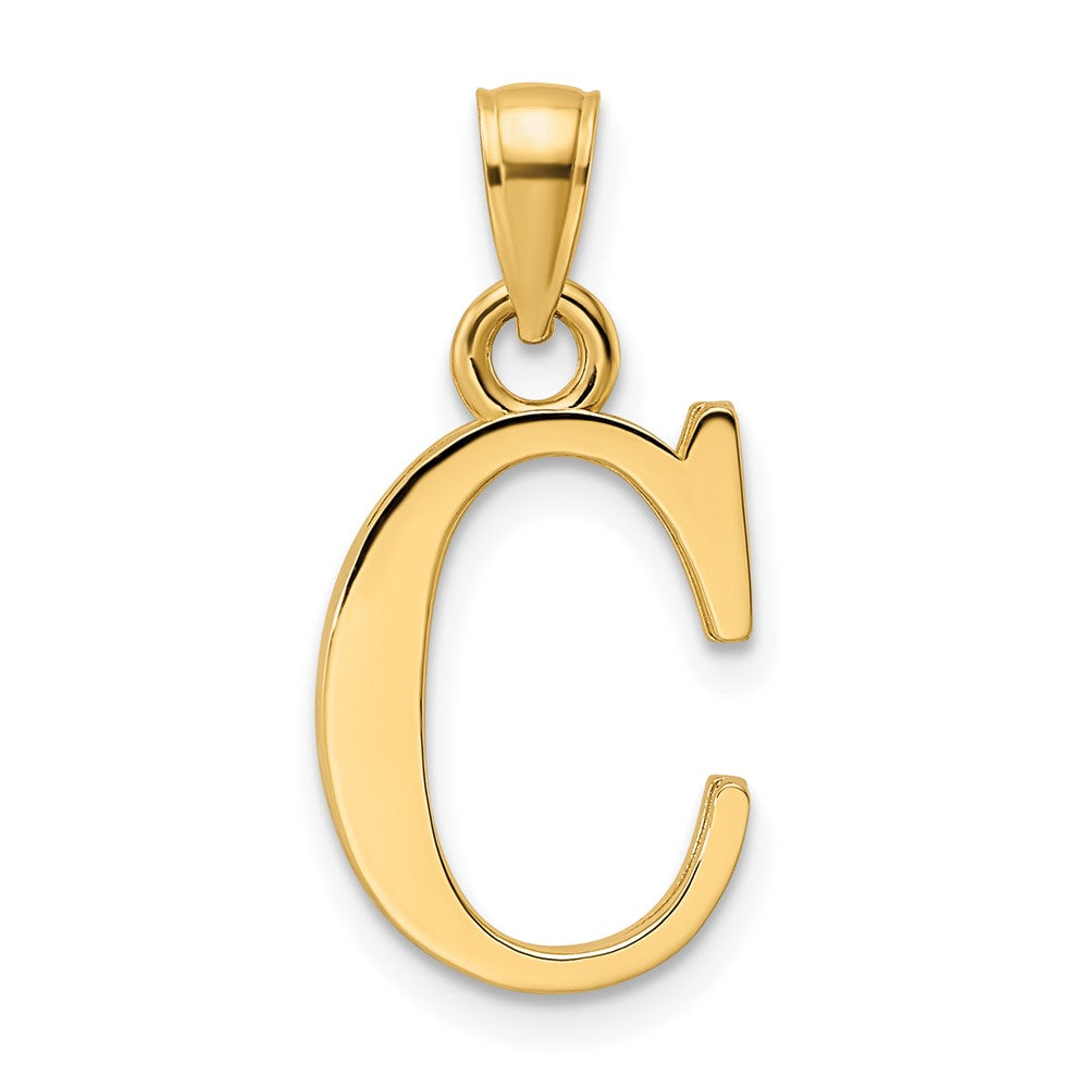 Initialanhänger Buchstabe C aus 14K Gelbgold