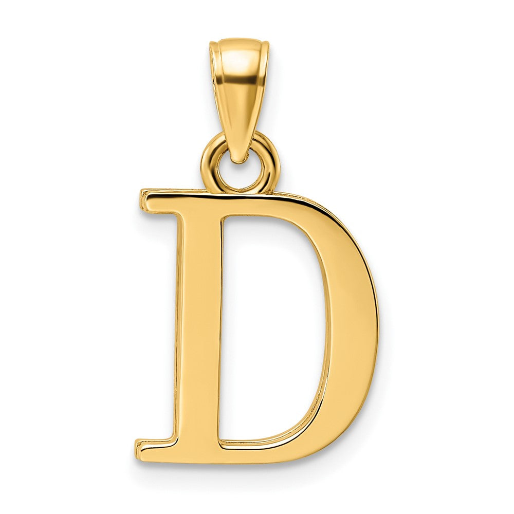14K Gelbgold Buchstabe D Initialen-Anhänger