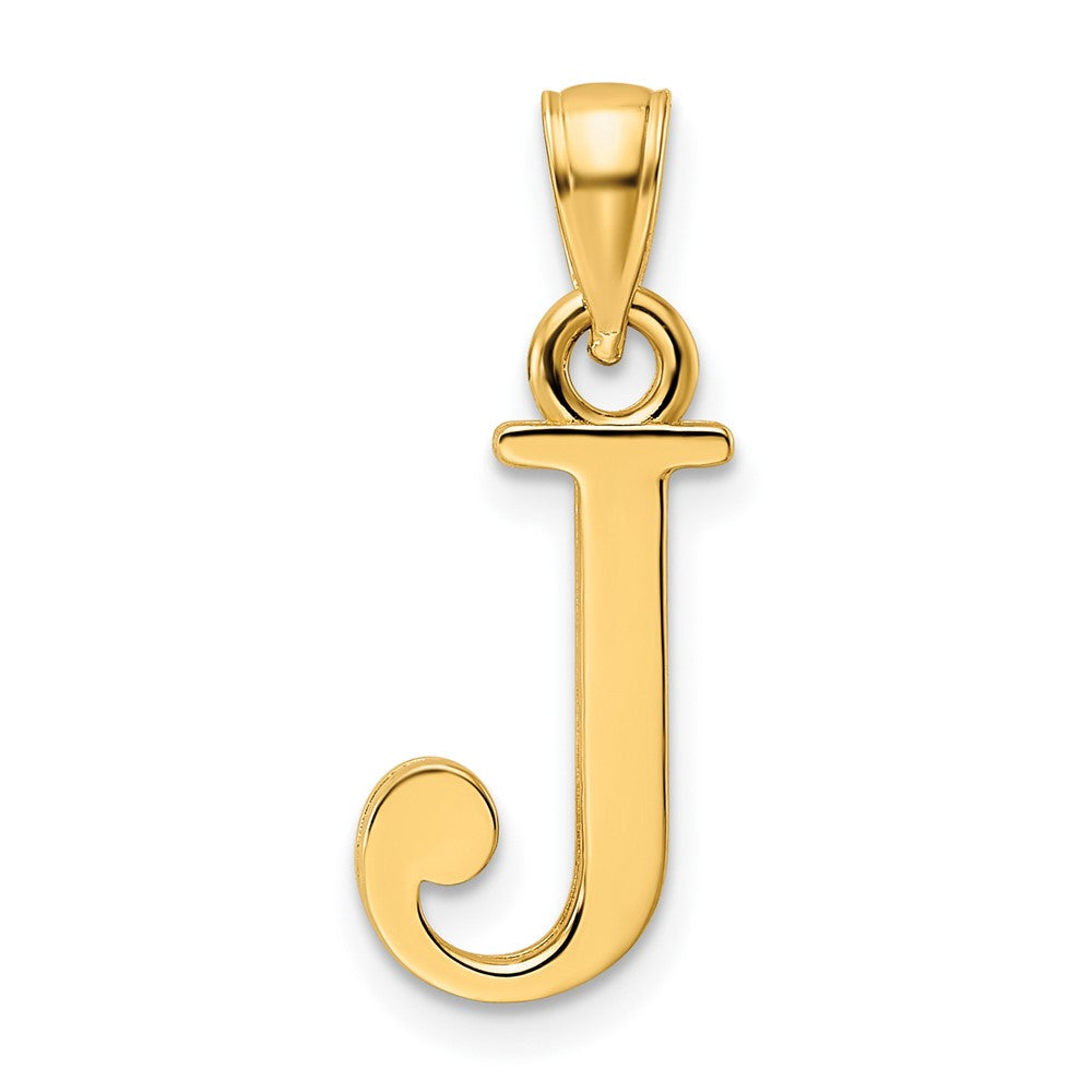 14K Gelbgold Poliert Buchstabe J Anhänger