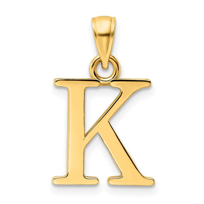 Anhänger Buchstabe K aus 14K Gelbgold, poliert