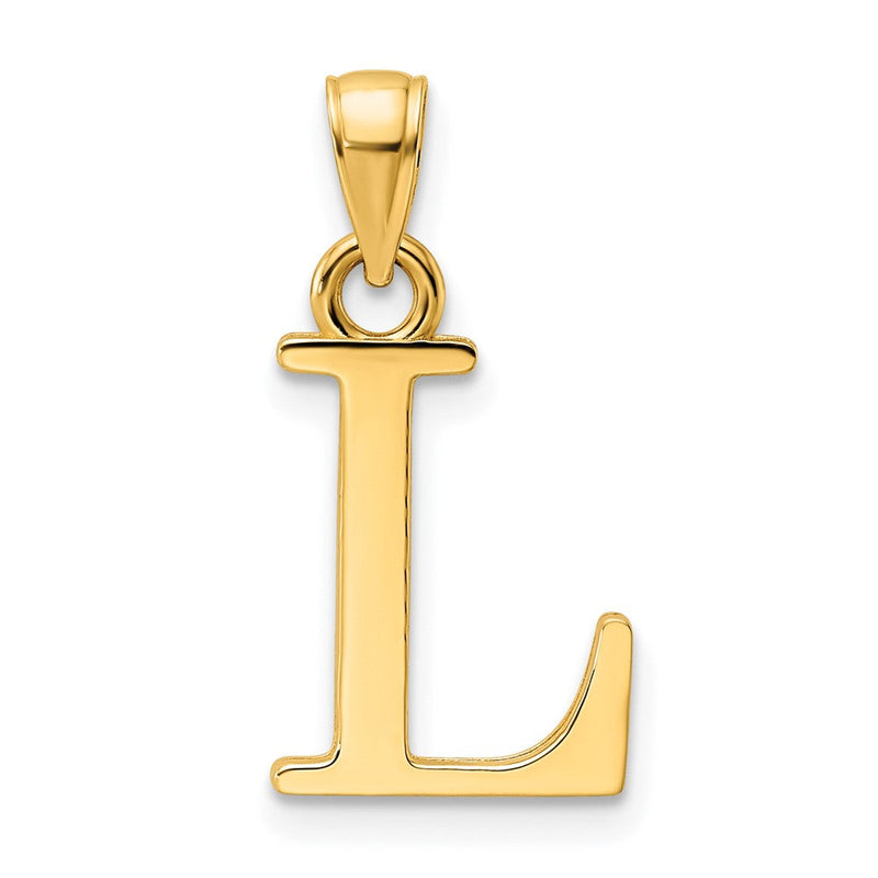 Anhänger Buchstabe L aus poliertem 14K Gelbgold