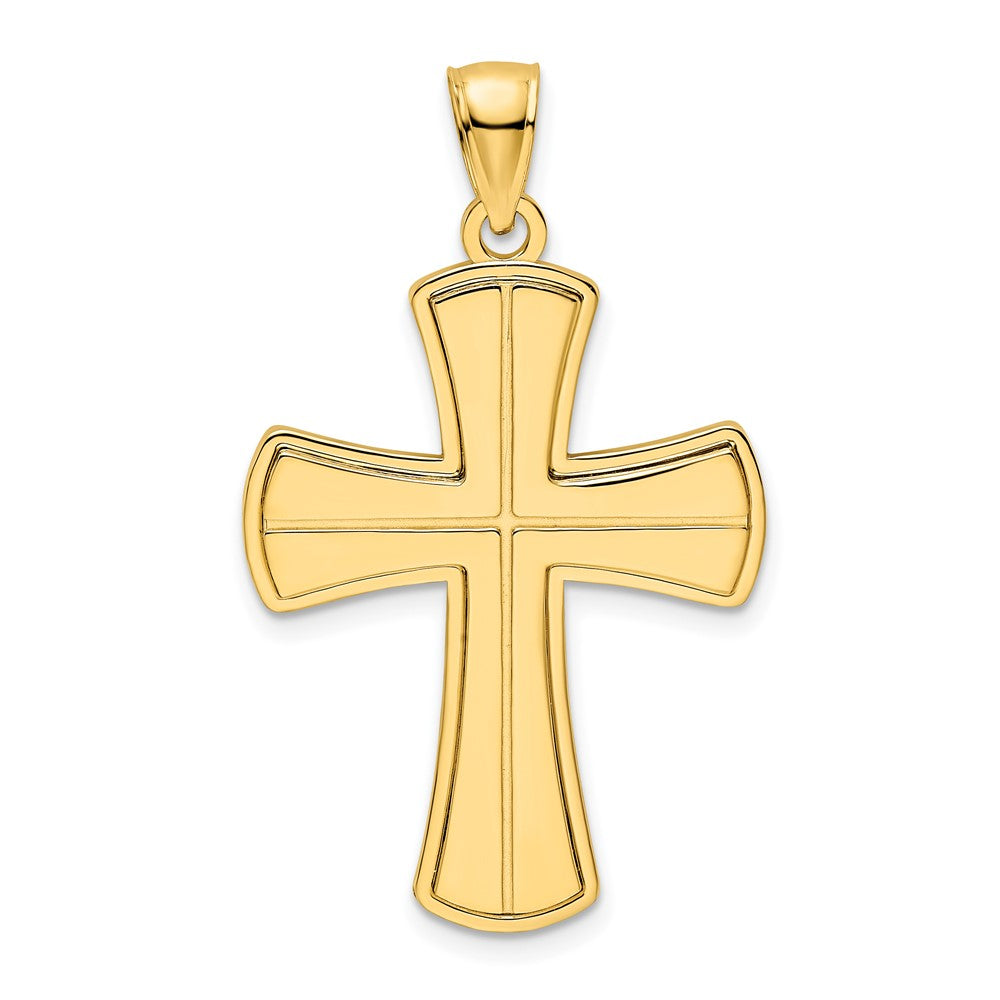 14K Gelbgold Polierter Kreuz-Anhänger