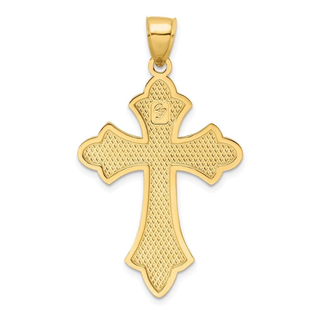14K Gelbgold Polierter Kreuz-Anhänger