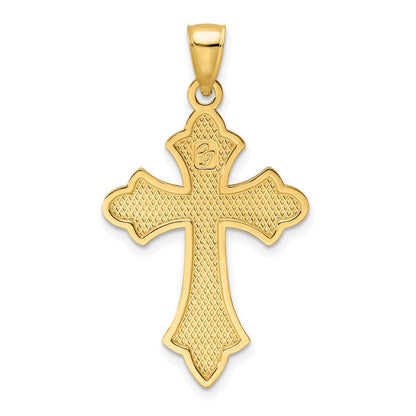 14K Gelbgold Polierter Kreuzanhänger