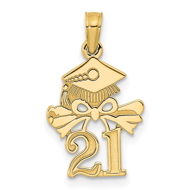 14K Gelbgold Doktorhut- und Diplom-Charm – 2021