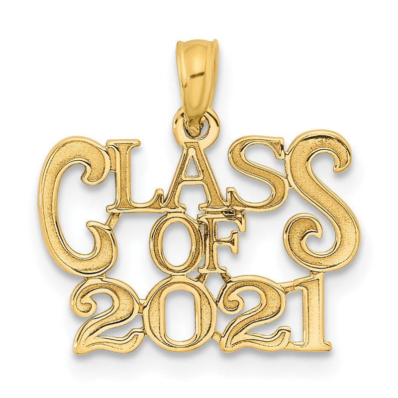 14K Gelbgold Abschlussjahrgang-2021-Charm ("CLASS OF 2021")