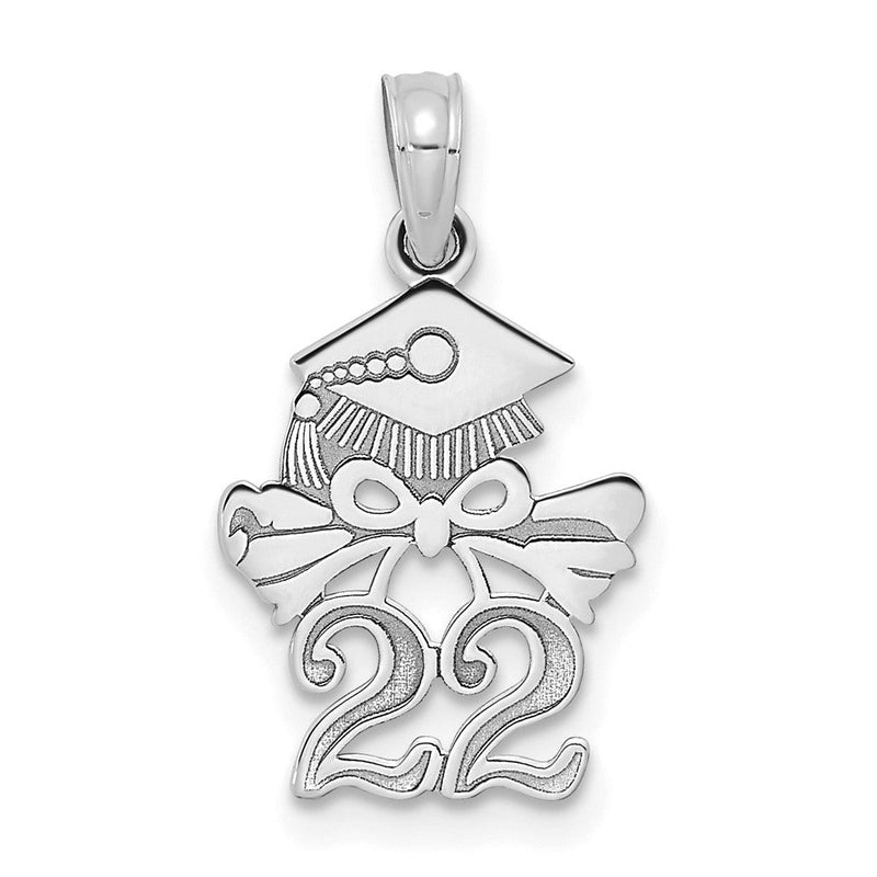 14K Weißgold Doktorhut und Diplom – 2022 Charm