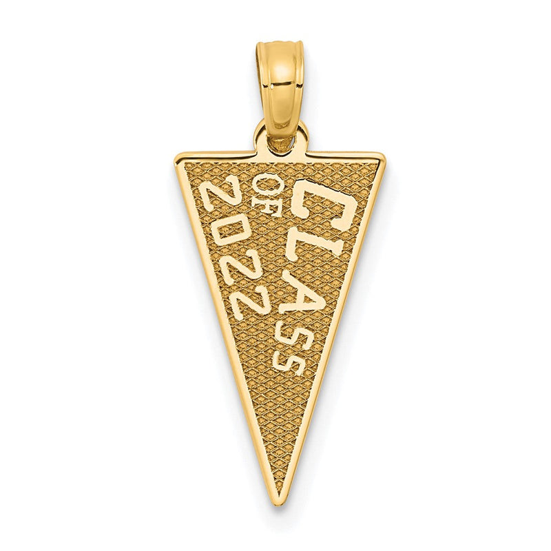 14K Gelbgold Abschlussjahrgang 2022 Wimpel / Abschluss-Charm