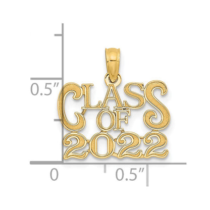 585 Gelbgold Charm „Abschlussjahrgang 2022“