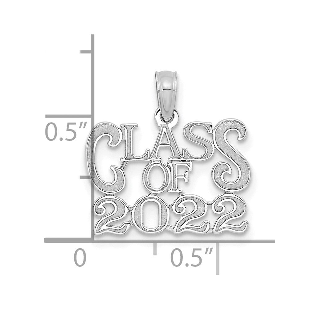 14K Weißgold Abschluss-Charm "Class of 2022