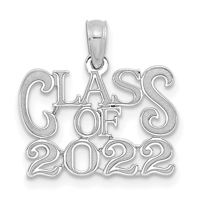 14K Weißgold Abschluss-Charm "Class of 2022