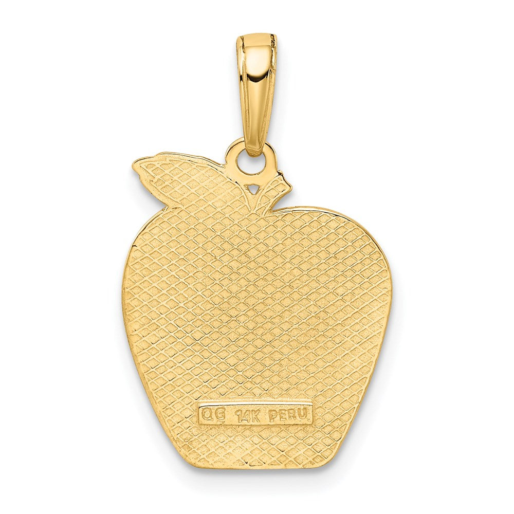 14K Gelbgold massiver New-York-Skyline-Anhänger auf kleinem Apfel
