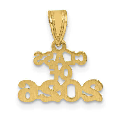10K Gelbgold Block Class Of 2026 Charm