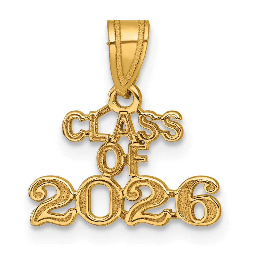 10K Gelbgold Block Class Of 2026 Charm