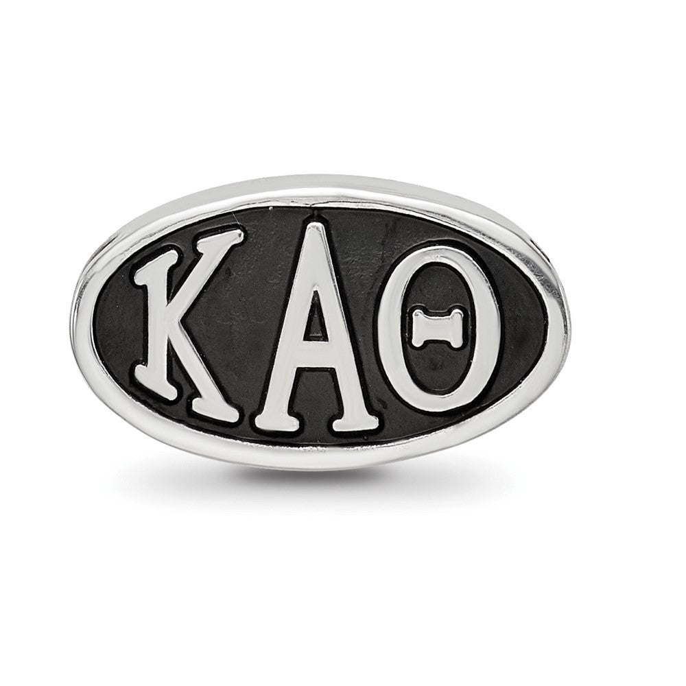Sterlingsilber Logoart Kappa Alpha Theta Oval Greek Buchstaben Perle