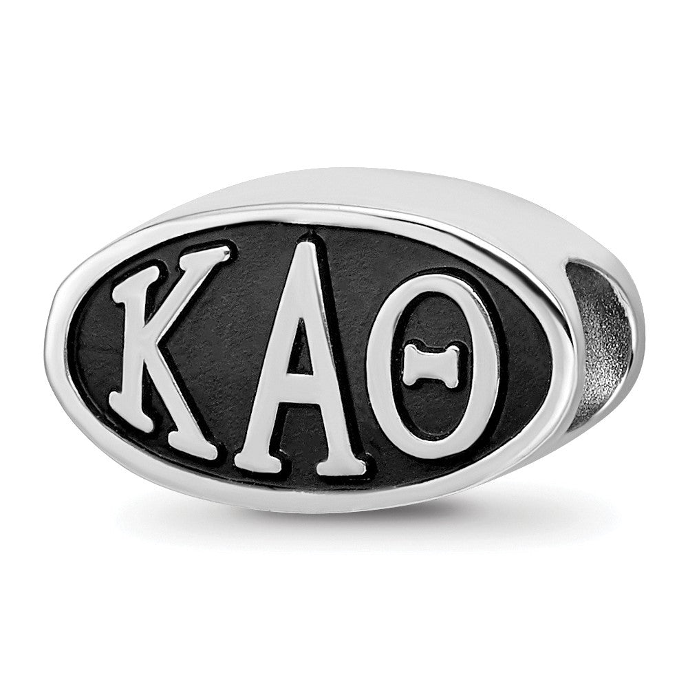 Sterlingsilber Logoart Kappa Alpha Theta Oval Greek Buchstaben Perle