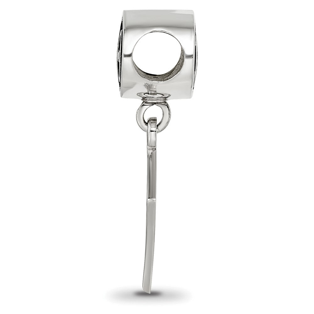 Sterlingsilber Logoart Kappa Alpha Theta Oval mit Kite Hängend Perle