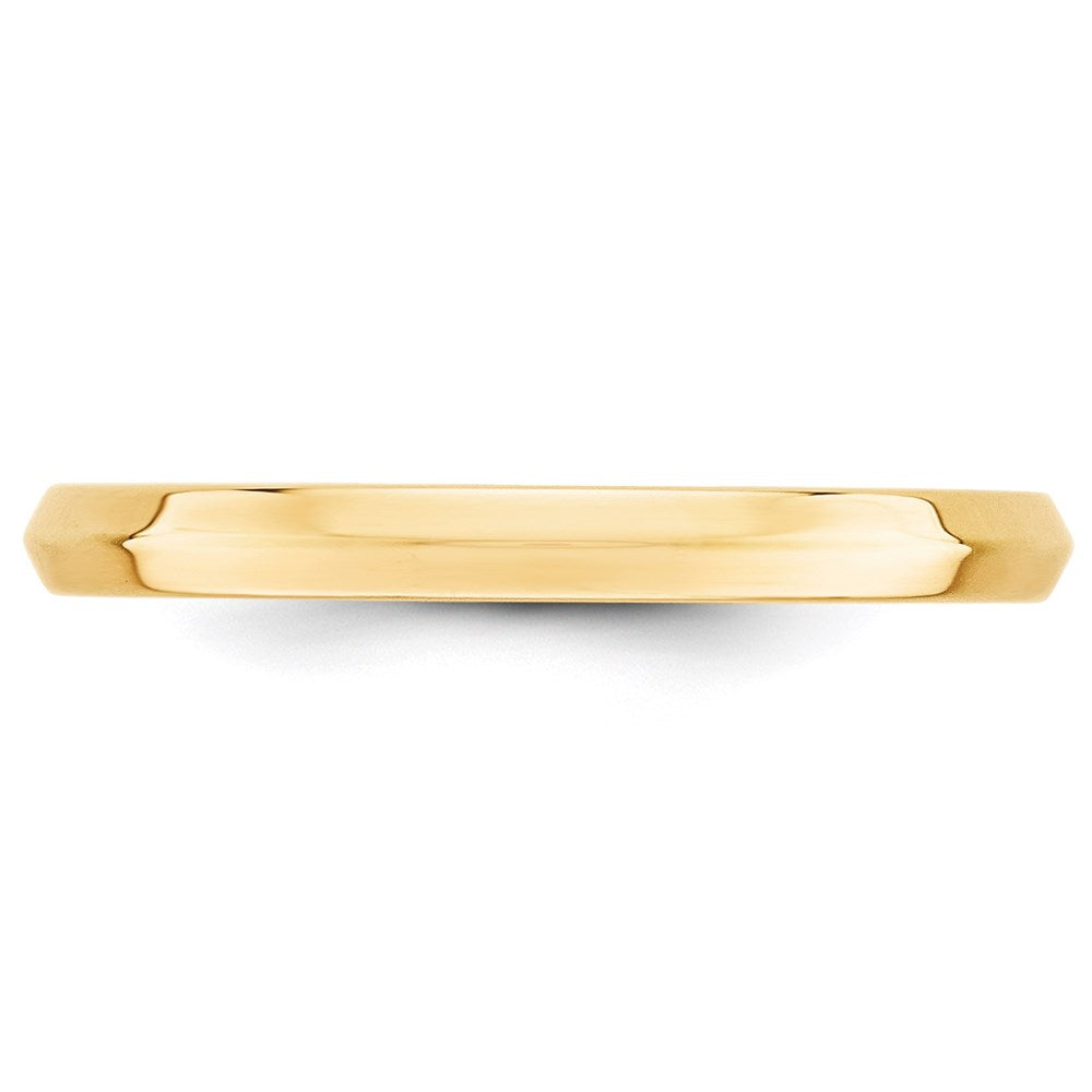 14K Gelbgold 2,5 mm Messerkante Komfort-Passform Ehering