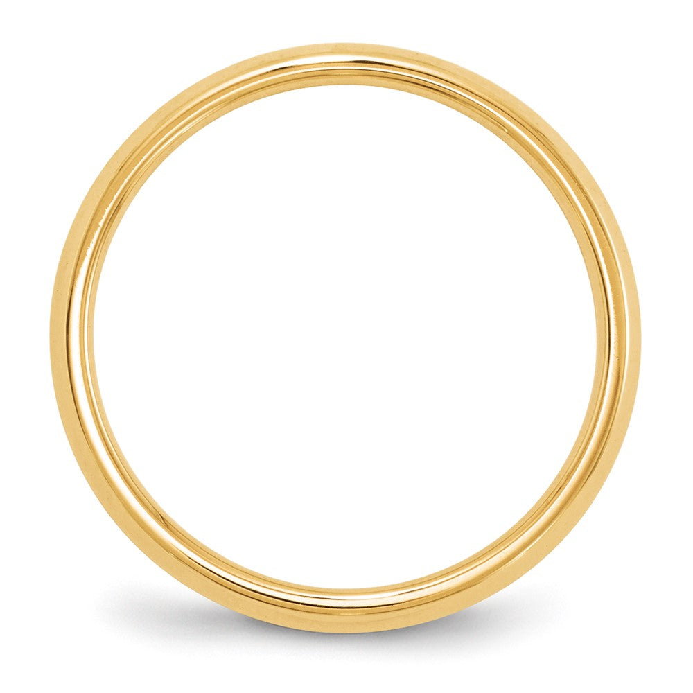14K Gelbgold 4 mm Ehering mit Messerkante und Komfort-Passform
