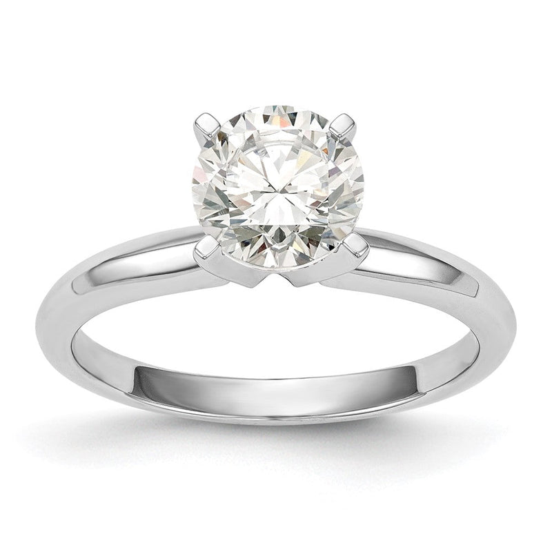 14K Weißgold 1/2 Ct. Vs/si+ G+ Im Labor Gezüchtet Diamant Leicht Messer Kante Rund 4 Krappen Solitär Verlobungsring