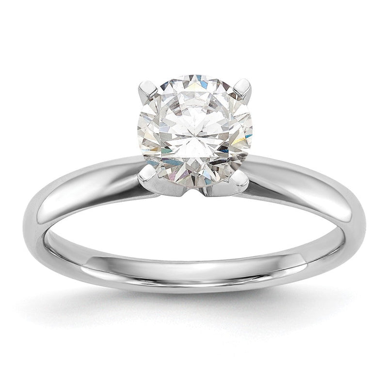 14K Weißgold 1/2 Ct. Rund Vs/si Gh Im Labor Gezüchtet Diamant Solitär Leicht Komfort-Passform 4 Krappen Ring