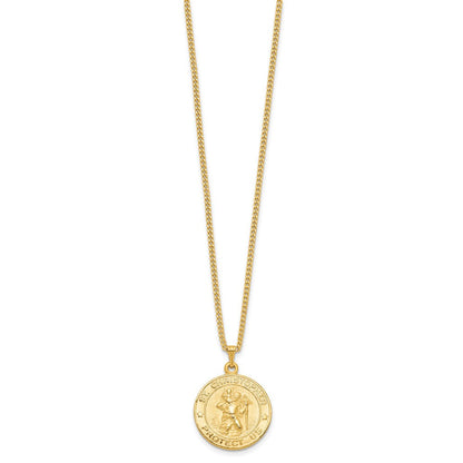 Mode Kelly Waters Vergoldet St. Christopher Medaille 24 Zoll Halskette