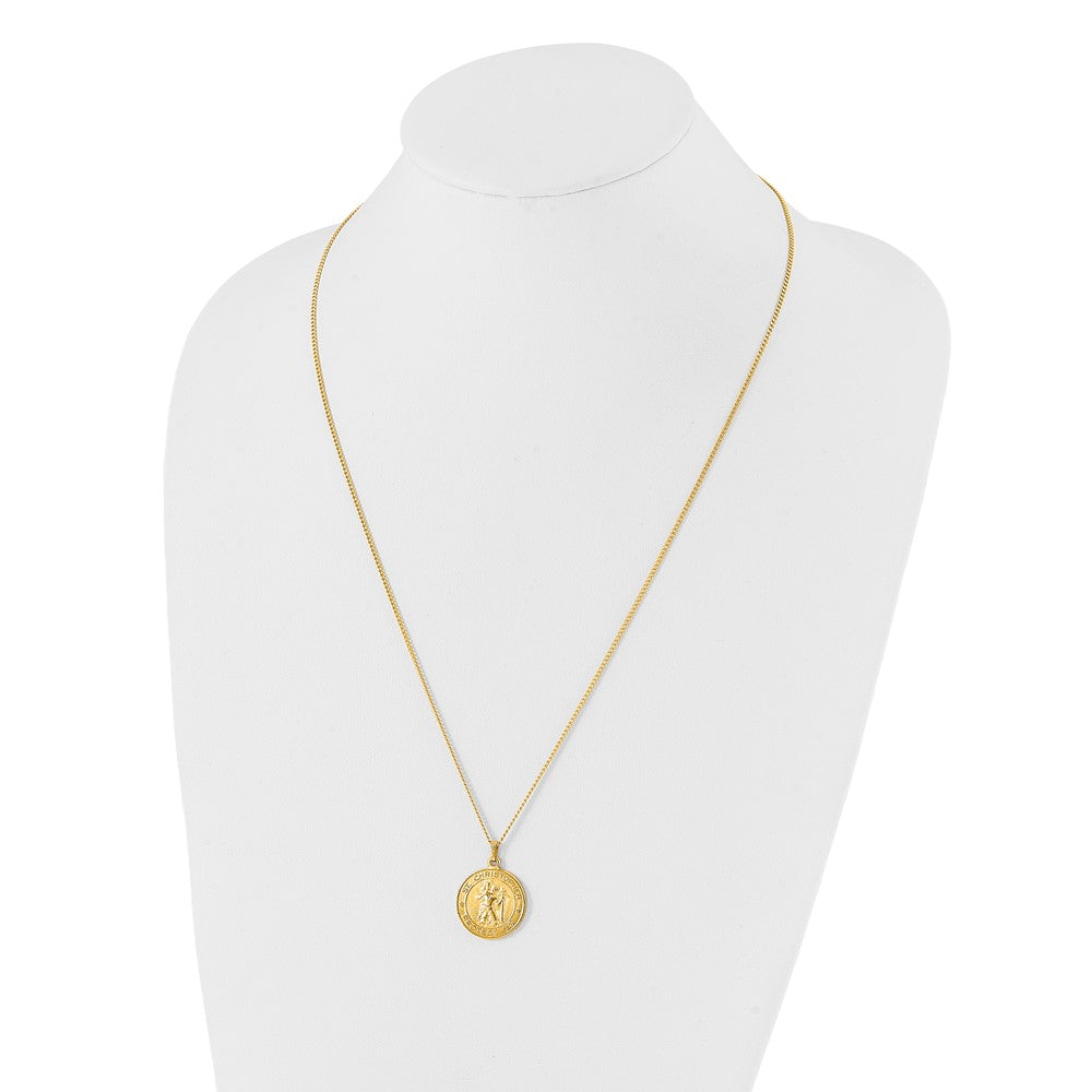 Mode Kelly Waters Vergoldet St. Christopher Medaille 24 Zoll Halskette