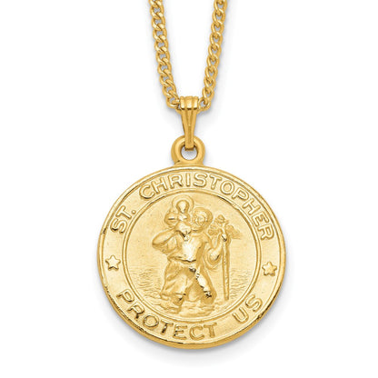 Mode Kelly Waters Vergoldet St. Christopher Medaille 24 Zoll Halskette