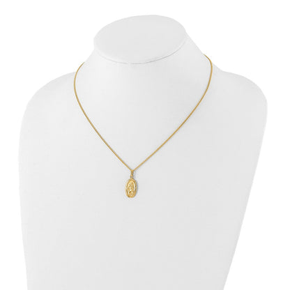 Mode Kelly Waters Vergoldet Oval St. Christopher Medaille 18 Zoll Halskette