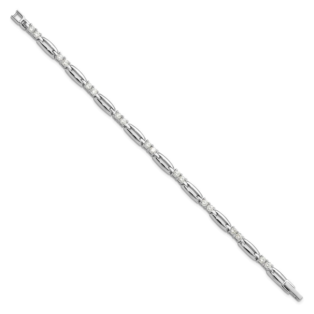 Mode Kelly Waters Rhodiniert Zirkonia Glieder 7.25 Zoll Armband