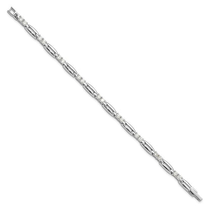 Mode Kelly Waters Rhodiniert Zirkonia Glieder 7.25 Zoll Armband