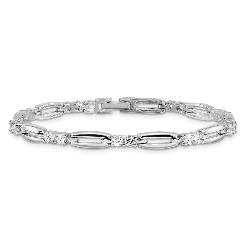 Mode Kelly Waters Rhodiniert Zirkonia Glieder 7.25 Zoll Armband