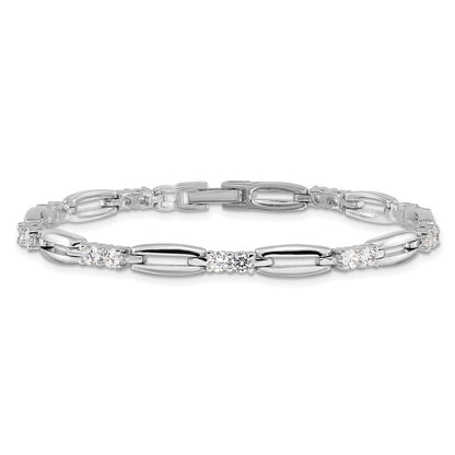 Mode Kelly Waters Rhodiniert Zirkonia Glieder 7.25 Zoll Armband