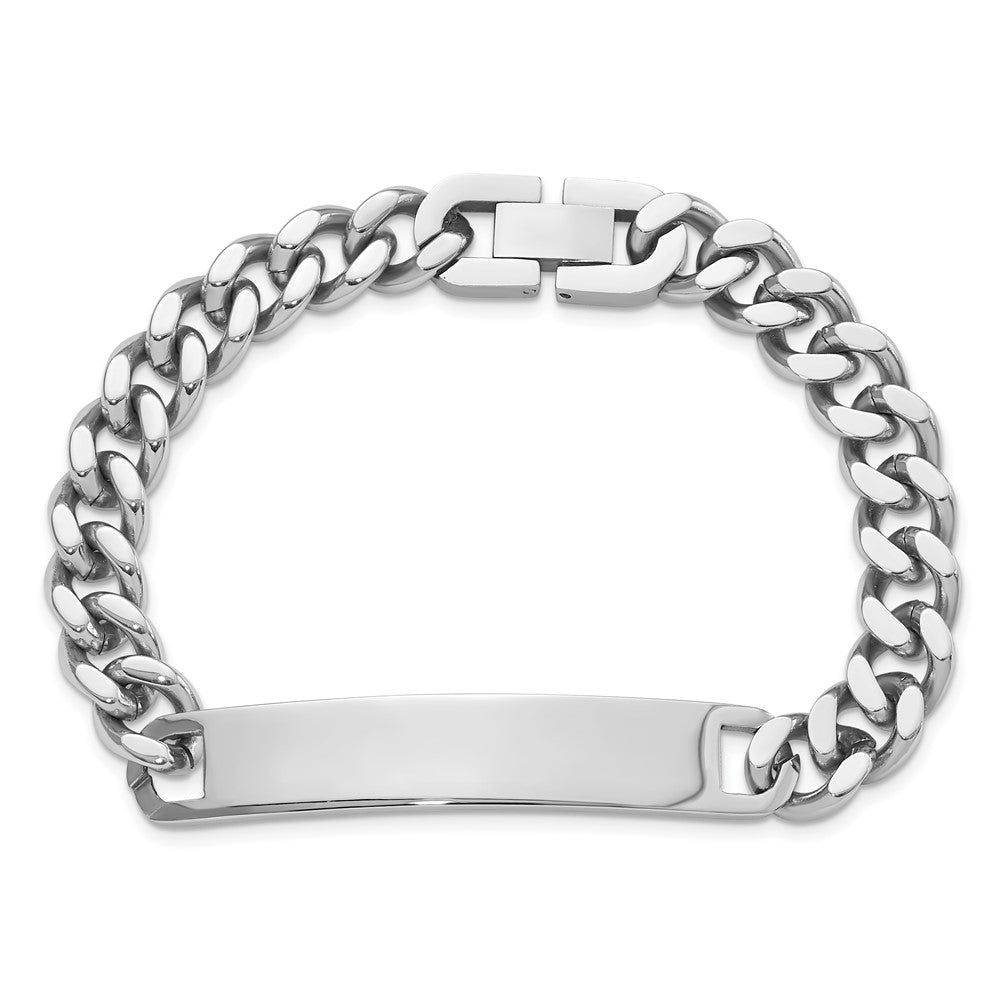 Edelstahl Kelly Waters Poliert 8.25 Zoll Gravierbar Id Armband