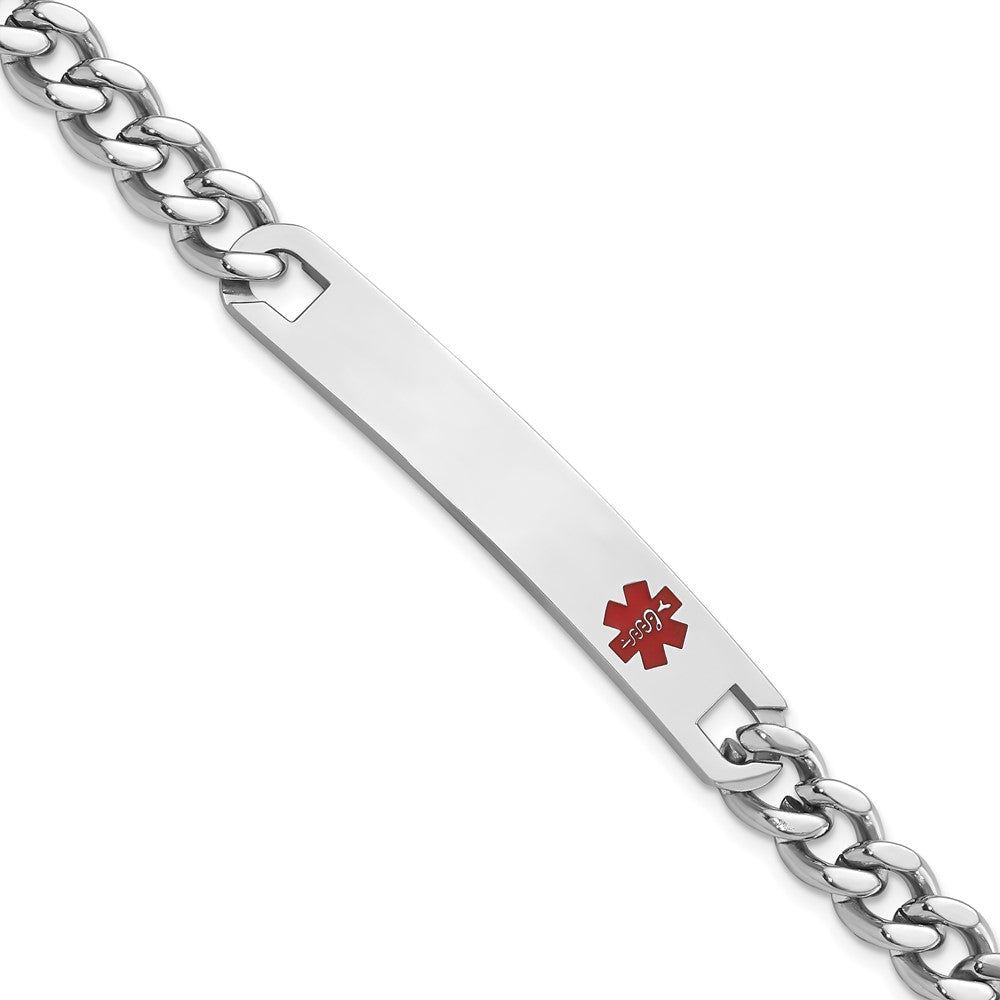 Edelstahl Kelly Waters Rot Epoxid Medizinisch Id 7.25 Zoll Gravierbar Armband