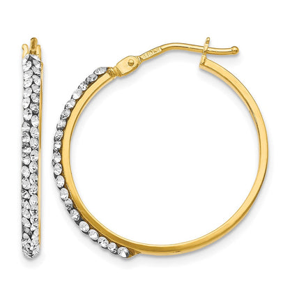 14K Gelbgold Crystals From Swarovski Poliert Creolen