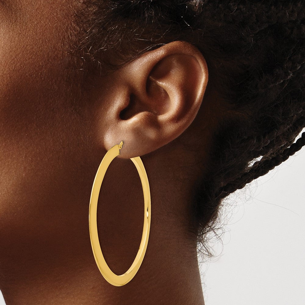 14K Gelbgold Poliert Creolen